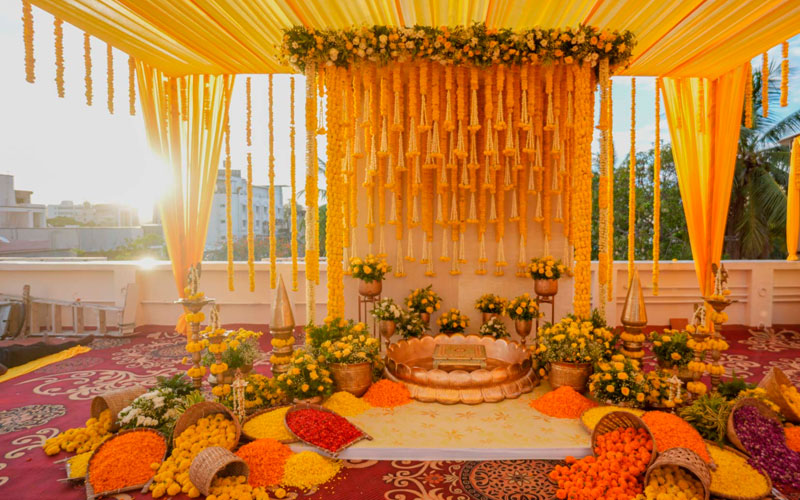 Flower Decoration For Haldi Ceremony